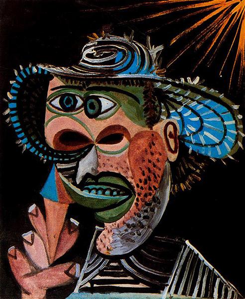 Pablo Picasso Classical Oil Painting Man With Straw Hat